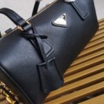 Prada Medium leather top-handle bag with padlock(high-end grade) - Image 10