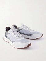 Weekend Walk Leather-Trimmed Mesh Sneakers - Image 4