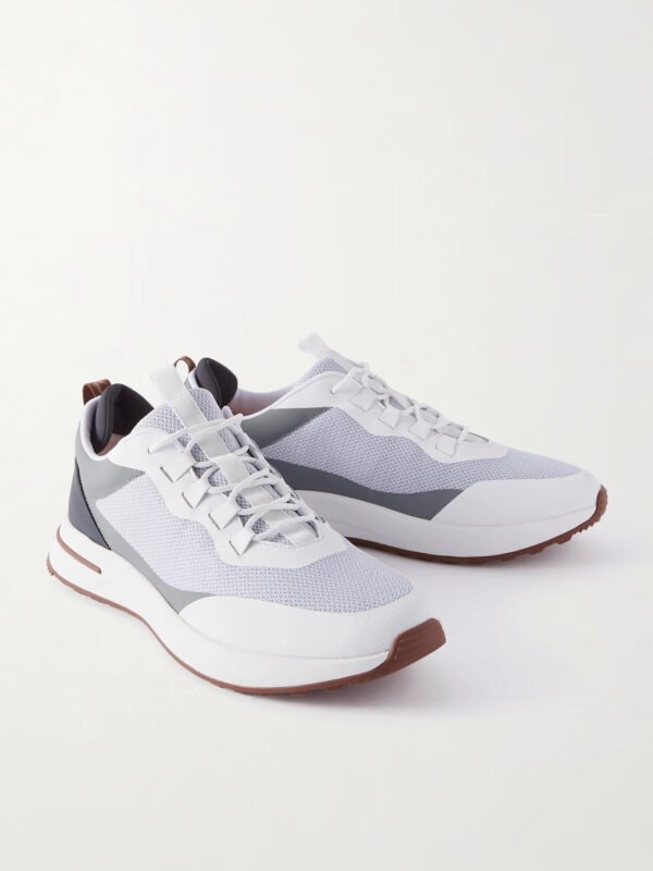 Weekend Walk Leather-Trimmed Mesh Sneakers - Image 4