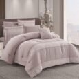 Luxury Dusty Lilac Floral Damask Comforter Set