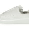 Oversized bianco argento coccodrillo