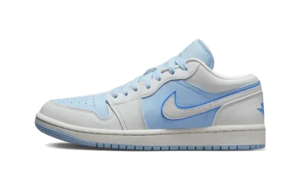 Nike Air Jordan 1 Low Reverse Ice Blue Leather Low-Top Sneakers - Image 2