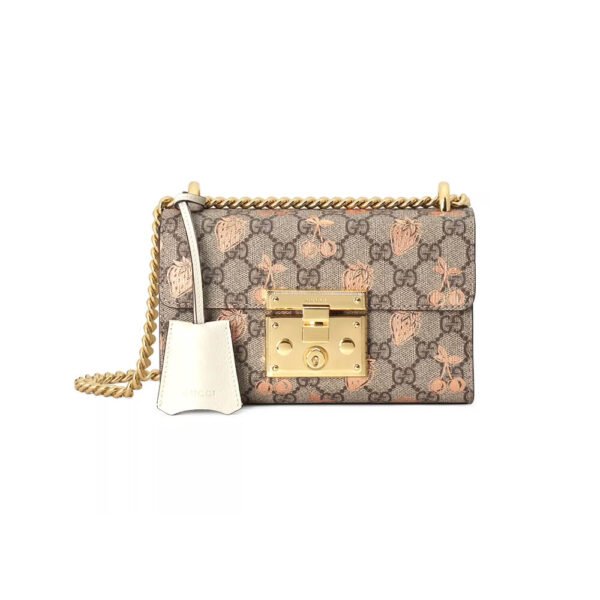Padlock small berry shoulder bag - Image 2