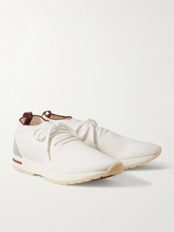 360 Flexy Leather-Trimmed Knitted Wish® Wool Sneakers - Image 4