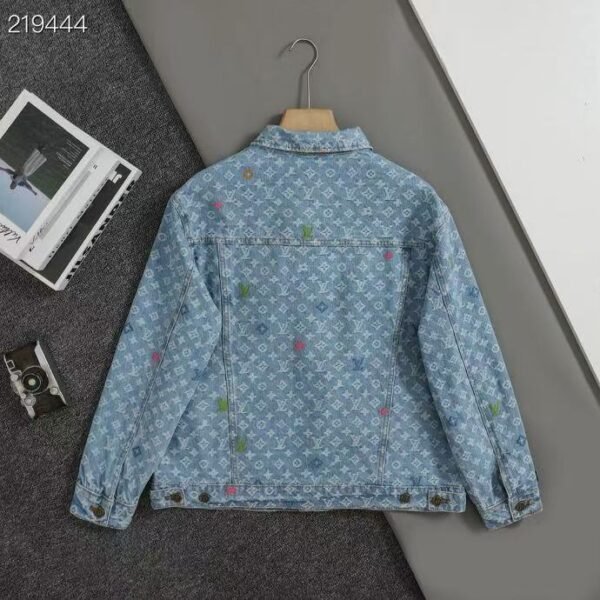 Tyler Collaboration Monogram Embroidered Denim Jacket - Image 3
