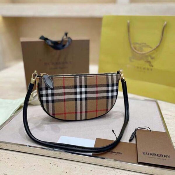 Olympia Pouch checked shoulder bag - Image 3