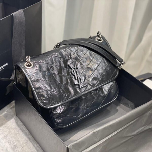 SAINT LAURENT NIKI MEDIUM IN CRINKLED VINTAGE LEATHER - Image 3