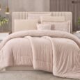 Luxury Neutral Beige & Cream Embroidered Comforter
