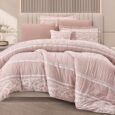 Luxury Blush Pink Floral Lace Comforter