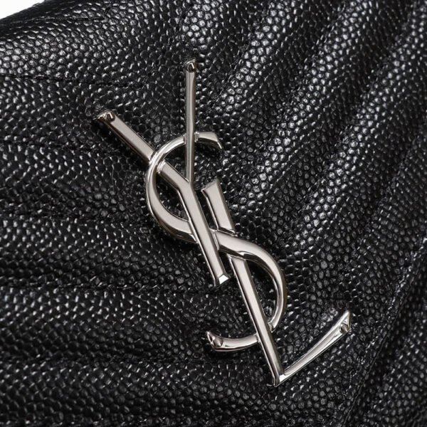 Saint Laurent Chain-strap YSL-plaque grained-leather wallet - Image 6