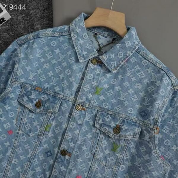 Tyler Collaboration Monogram Embroidered Denim Jacket - Image 5