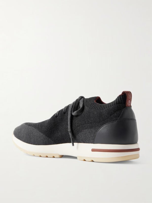 360 Flexy Leather-Trimmed Knitted Wish® Wool Sneakers - Image 5