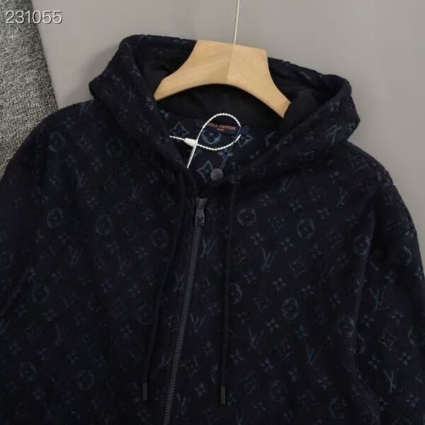 all/Winter LV Nigo Monogram Jacquard Zip-Up Hoodie - Image 3