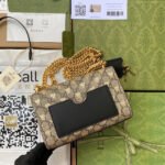 Padlock small GG bees shoulder bag - Image 7