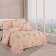 Modern Peach Blossom Quilted Lightweight Bedspread Comforter Set