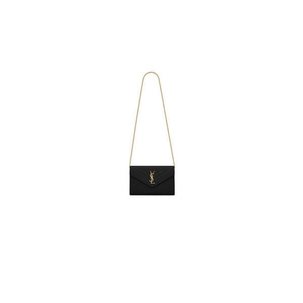 YSL classic cassandre chain wallet in grain de poudre leather - Image 2