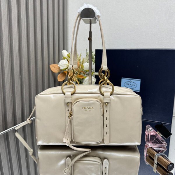 Prada Dangle medium leather top-handle bag(HIGH-END GRADE) - Image 3