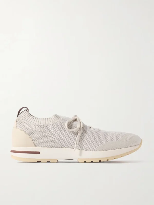 360 Flexy Leather-Trimmed Knitted Wish® Wool Sneakers - Image 2