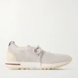 360 Flexy Leather-Trimmed Knitted Wish® Wool Sneakers