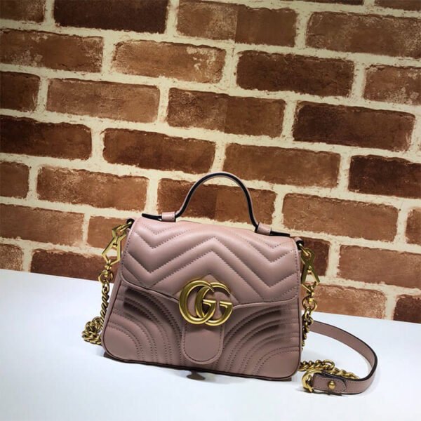 Gucci GG Marmont Mini Top Handle Bag - Image 3