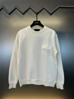 New Classic Metal Triangle Pocket Crewneck Sweatshirt – Modern & Stylish