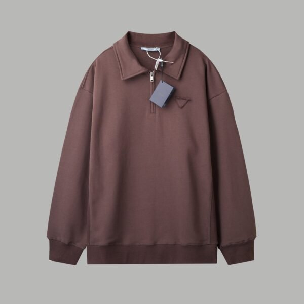 Men’s & Women’s Luxury Sweatshirt with Triangular Patch Design - Image 2