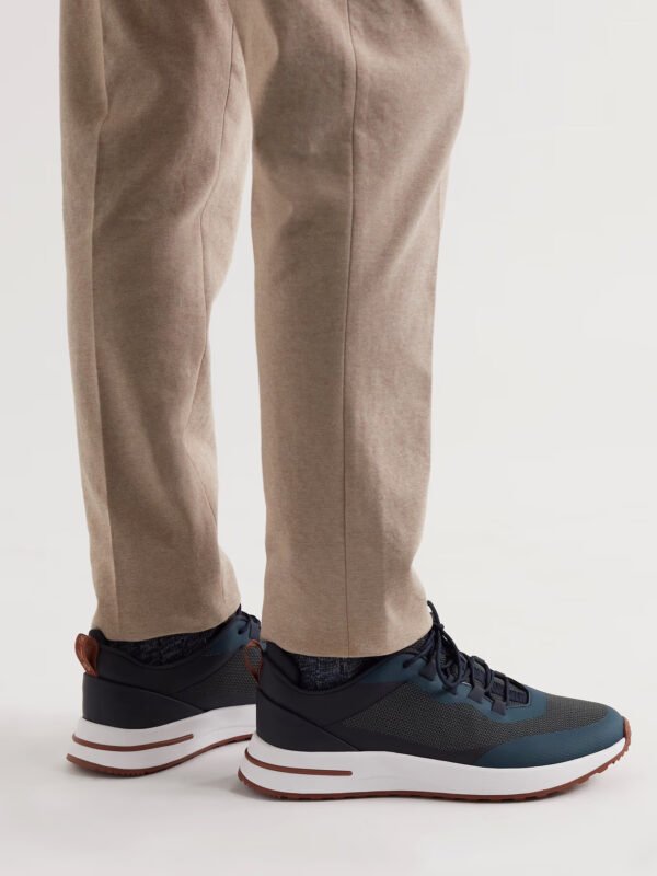 Weekend Walk Leather-Trimmed Mesh Sneakers - Image 4