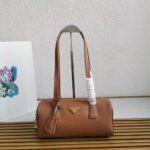 Prada Medium leather top-handle bag with padlock(high-end grade) - Image 6
