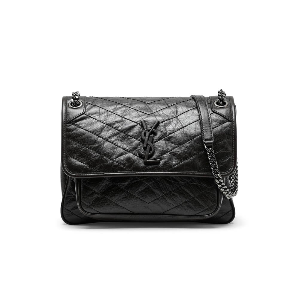 40b8b5a6b9a3a713a74d2d77027b08d8.jpeg SAINT LAURENT NIKI MEDIUM IN CRINKLED VINTAGE LEATHER - Image 1