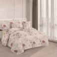 Romantic Vintage Rose Quilted Lightweight Bedspread Comforter Set