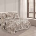 Warm Taupe Botanical Branch Quilted Lightweight Bedspread Comforter Set