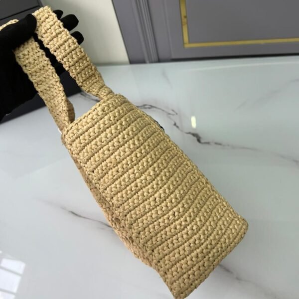 PRADA Raffia Mini Tote Bag - Image 6