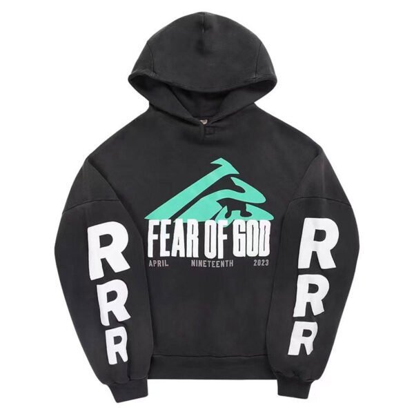 FO G X RRR123 washed and distressed Hoodies - Image 2