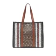 Monogram Stripe e-canvas tote