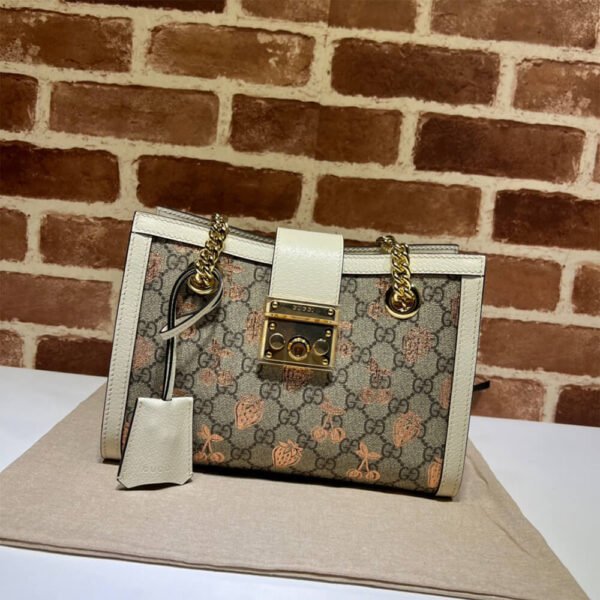 GG Padlock small berry tote bag - Image 3