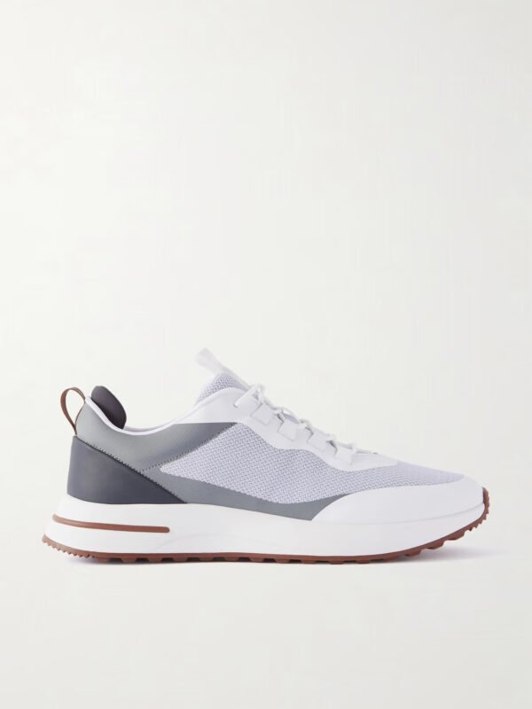 Weekend Walk Leather-Trimmed Mesh Sneakers - Image 2