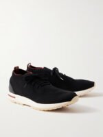 360 Flexy Walk Leather-Trimmed Knitted Wish® Wool Sneakers - Image 8