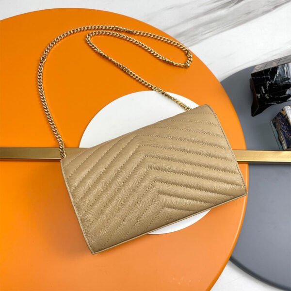 YSL classic cassandre chain wallet in grain de poudre leather - Image 5