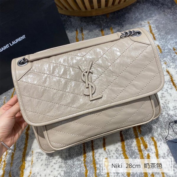 SAINT LAURENT NIKI MEDIUM IN CRINKLED VINTAGE LEATHER - Image 3