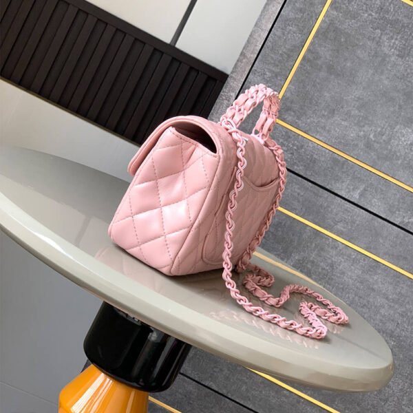 Chanel Mini Flap Bag with Top Handle(HIGH-END GRADE) - Image 4