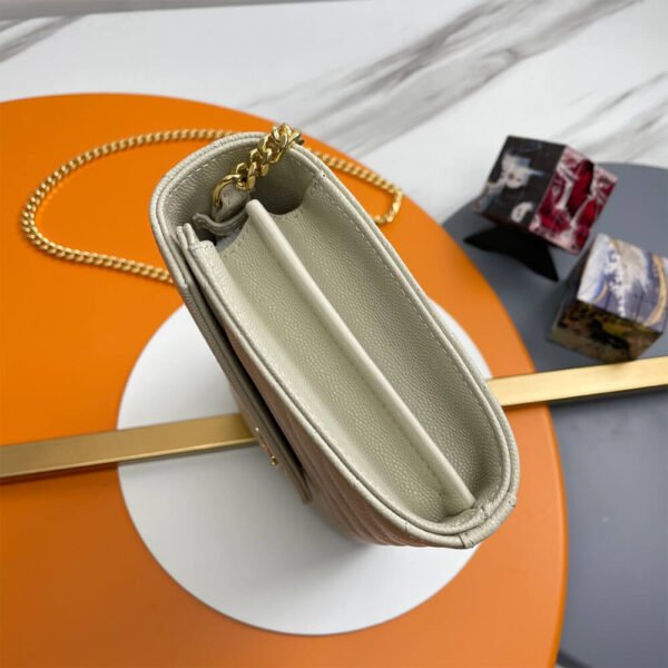 YSL classic cassandre chain wallet in grain de poudre leather - Image 4