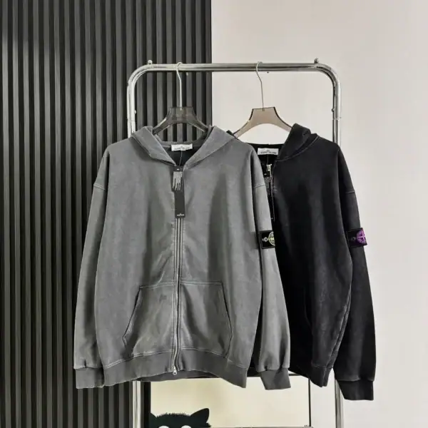 Loose Fit Hooded Washable Cardigan Jacket - Image 2
