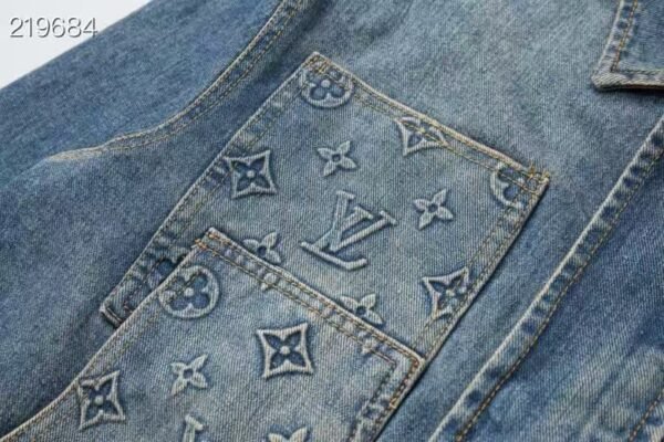 Embossed Denim Jacket - Image 6