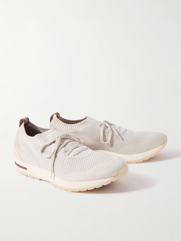 360 Flexy Leather-Trimmed Knitted Wish® Wool Sneakers - Image 5