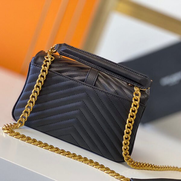 Saint Laurent College quilted-leather satchel bag - Image 5