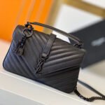 Saint Laurent College quilted-leather satchel bag - Image 3