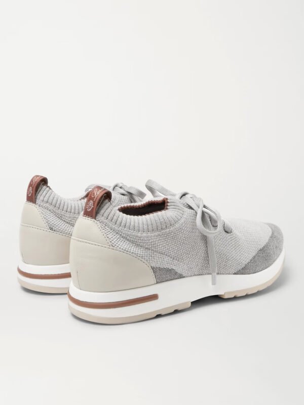 360 Flexy Walk Leather-Trimmed Knitted Wool Sneakers - Image 5