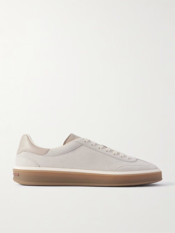 Tennis Walk Leather-Trimmed Suede Sneakers - Image 2