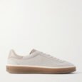 Tennis Walk Leather-Trimmed Suede Sneakers