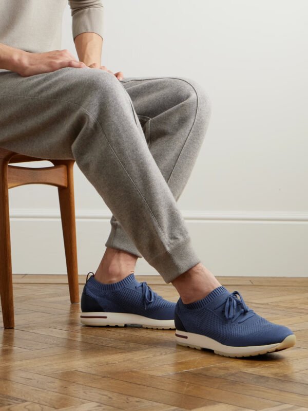 360 Flexy Leather-Trimmed Knitted Wish® Wool Sneakers - Image 3